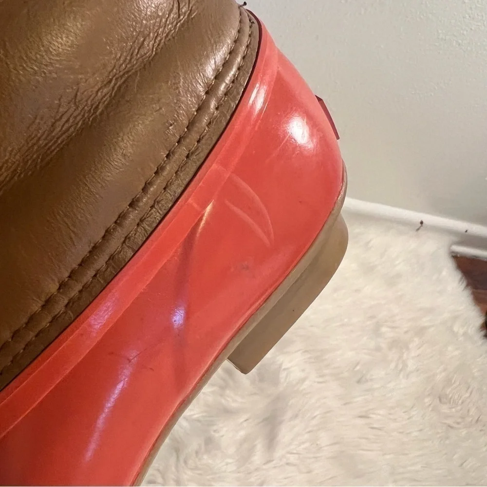 Jack Rogers Chloe Classic Rain Boot Tan Coral - Picture 8 of 10